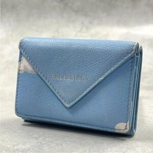 Balenciaga Blue Leather Wallet